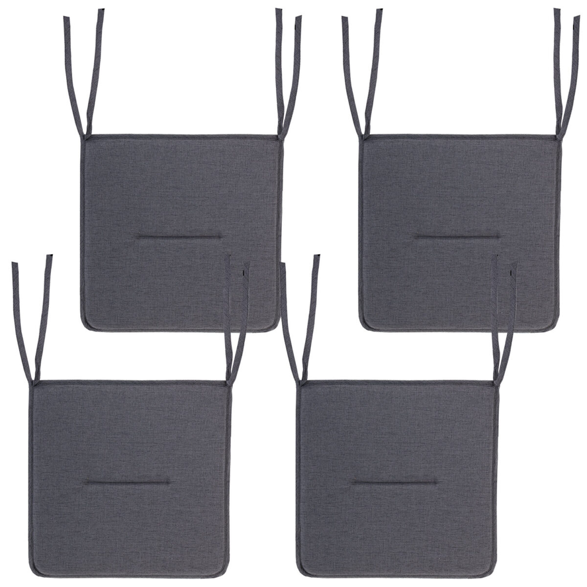 Подушка на стул плоская "РОГОЖКА" 37x37 см, полиэстер, серая PRIMILA (ПРИМИЛА) STANDARD, 700508 — изображение 7