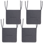 Подушка на стул плоская "РОГОЖКА" 37x37 см, полиэстер, серая PRIMILA (ПРИМИЛА) STANDARD, 700508 — изображение 7