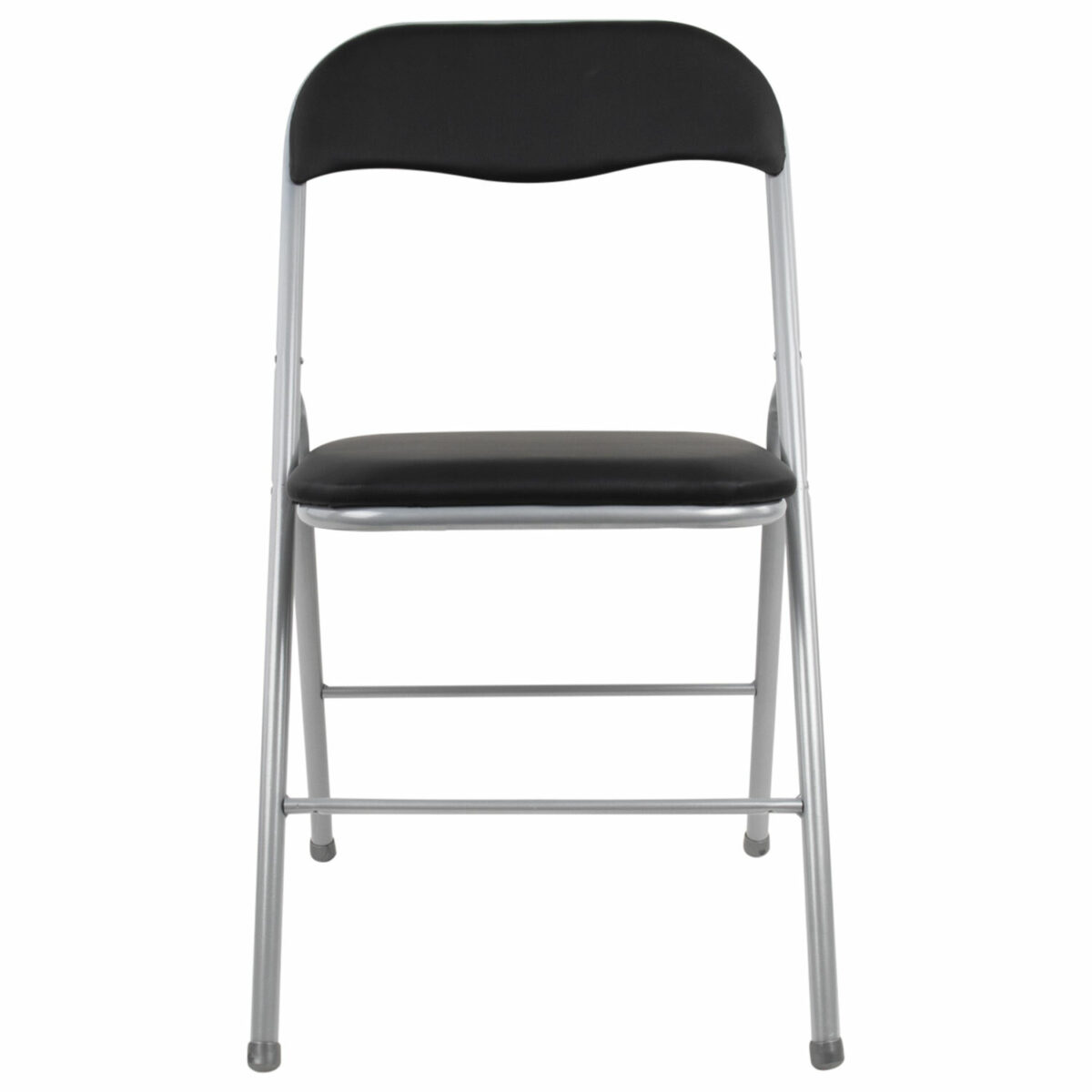 Стул складной BRABIX "Golf CF-007", серебристый каркас, кожзам чёрный, 532891 — изображение 4