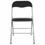 Стул складной BRABIX "Golf CF-007", серебристый каркас, кожзам чёрный, 532891 — изображение 4