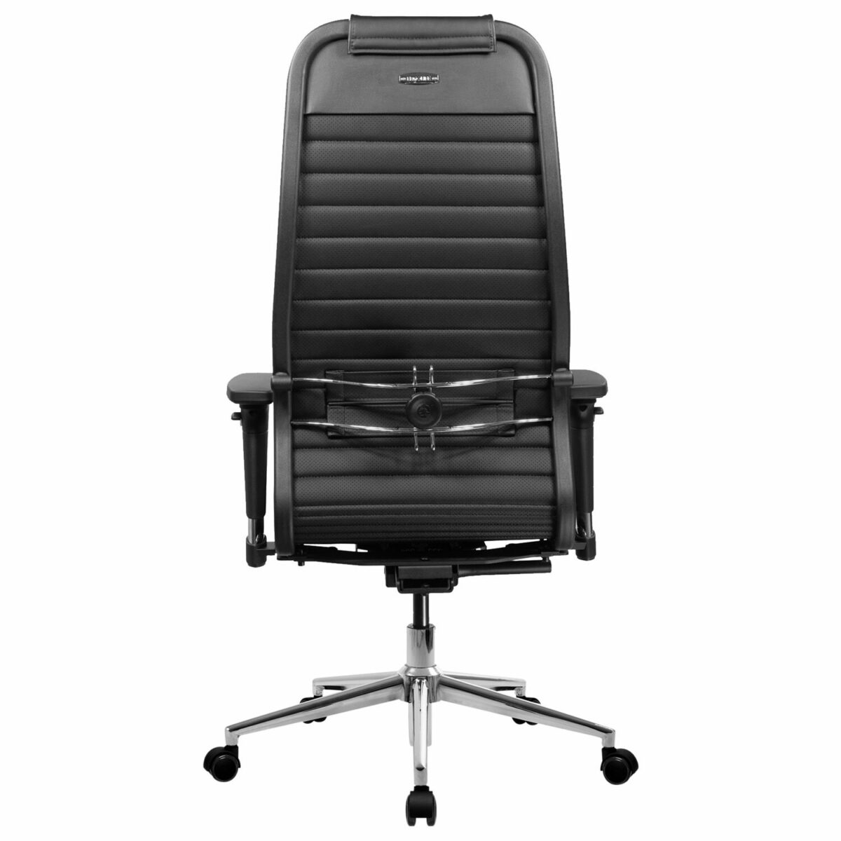 Кресло МЕТТА "ErgoLife" 10 B1-117D, хром, синхромеханизм, 2D-подлокотники, экокожа, черное — изображение 5