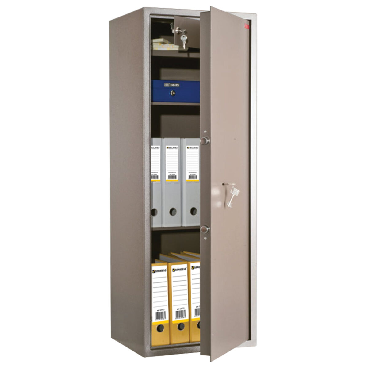 Сейф AIKO "ТМ-120Т", 1200х440х355 мм, 51 кг, ключевой замок, трейзер, 2 полки — изображение 1