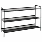Полка для обуви "Женева-33", 865х270х600 мм, 3 полки, металл, чёрная, ПДО Ж33 Ч