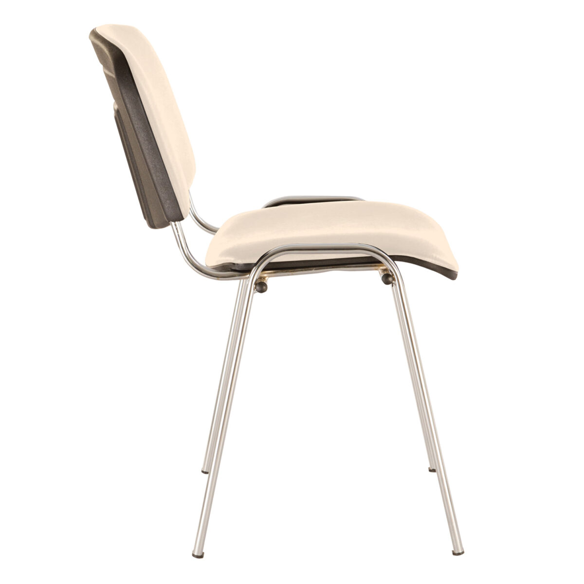 Стул для персонала и посетителей BRABIX "Iso CF-001", хромированный каркас, кожзам бежевый, 531425 — изображение 3