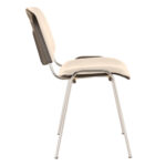 Стул для персонала и посетителей BRABIX "Iso CF-001", хромированный каркас, кожзам бежевый, 531425 — изображение 3