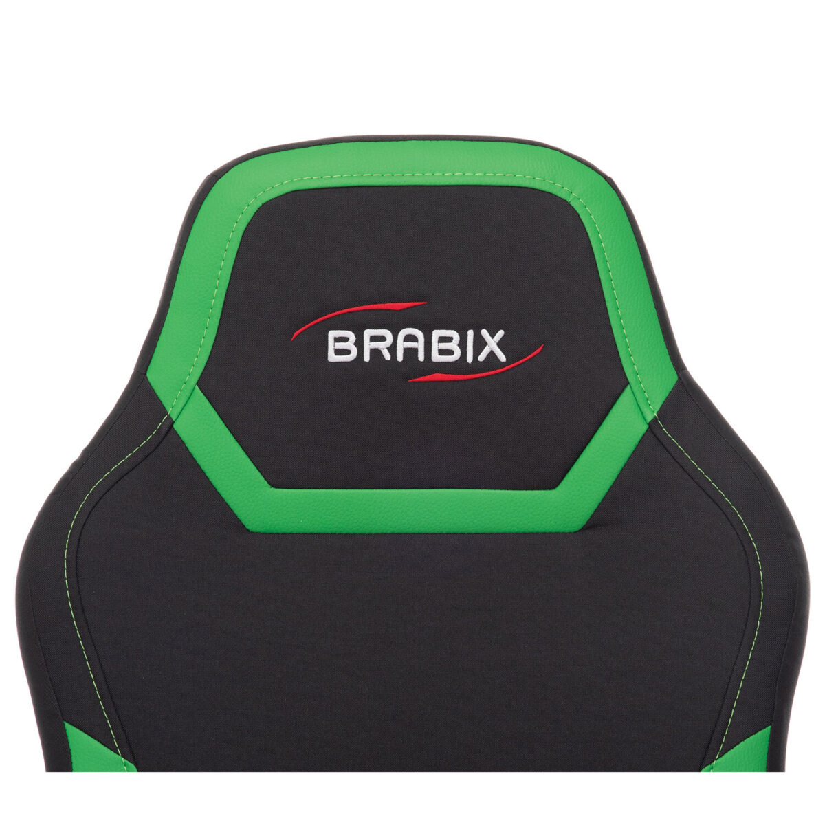 Кресло компьютерное BRABIX "Alpha GM-018", ткань/экокожа, черное/зеленое, 532639, GM-018_532639 — изображение 5
