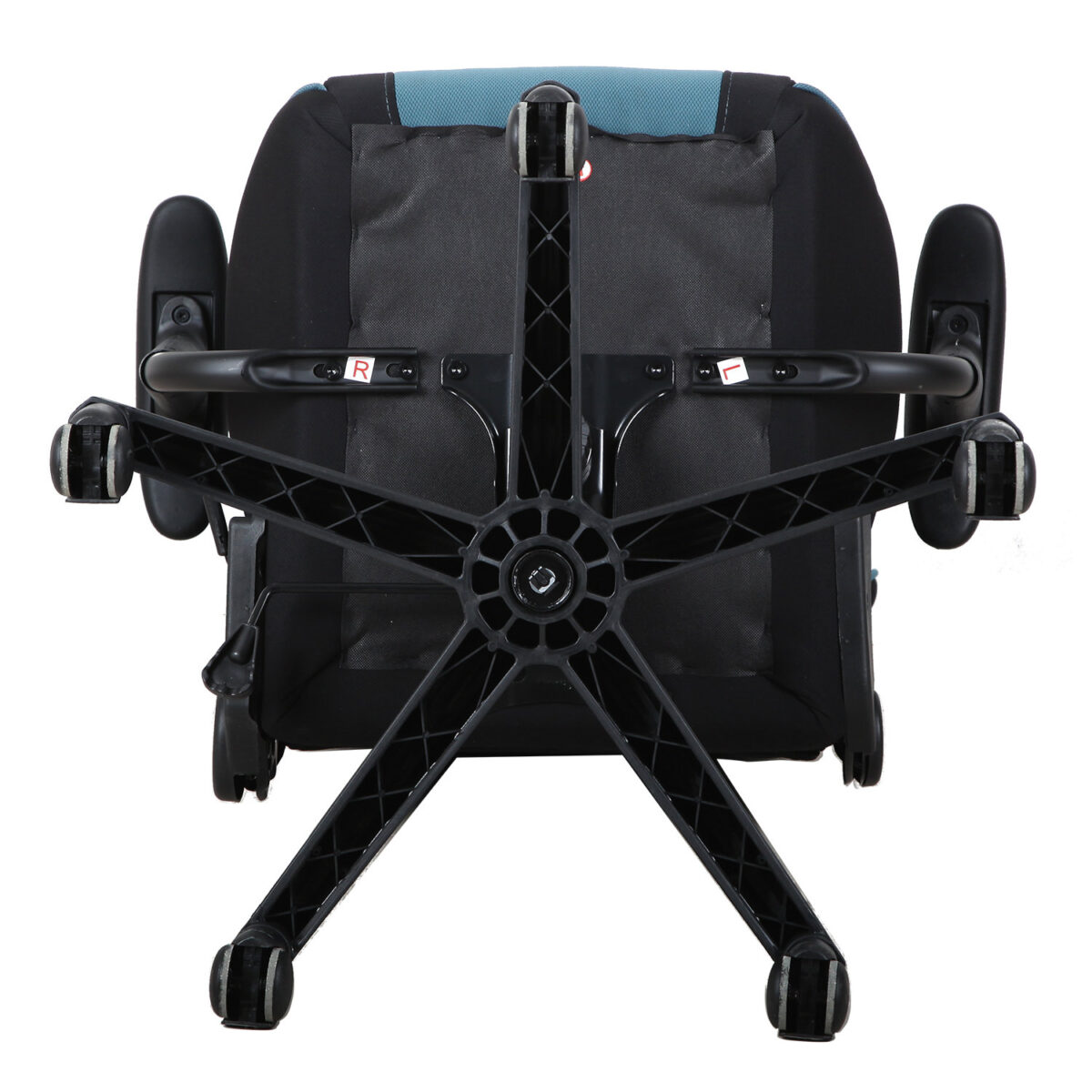 Кресло компьютерное BRABIX "GT Racer GM-100", две подушки, ткань, черное/голубое, 531818 — изображение 9