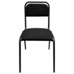 Стул для посетителей РС42, черный каркас, ткань черная — изображение 3