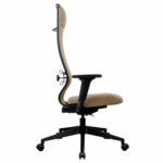 Кресло МЕТТА "ErgoLife" 10 B1-162D, пластик, синхромеханизм, 2D-подлокотники, ткань, бежевое — изображение 5