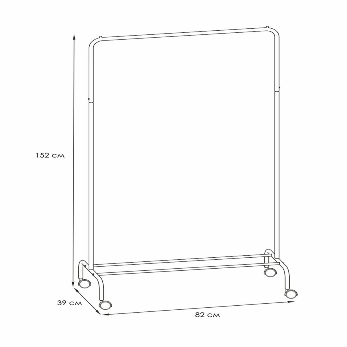 Вешалка для плечиков "Радуга-2", 1520х820х390 мм, передвижная, металл, белая, ВНП 299 Б — изображение 2