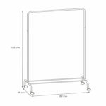 Вешалка для плечиков "Радуга-2", 1520х820х390 мм, передвижная, металл, белая, ВНП 299 Б — изображение 2