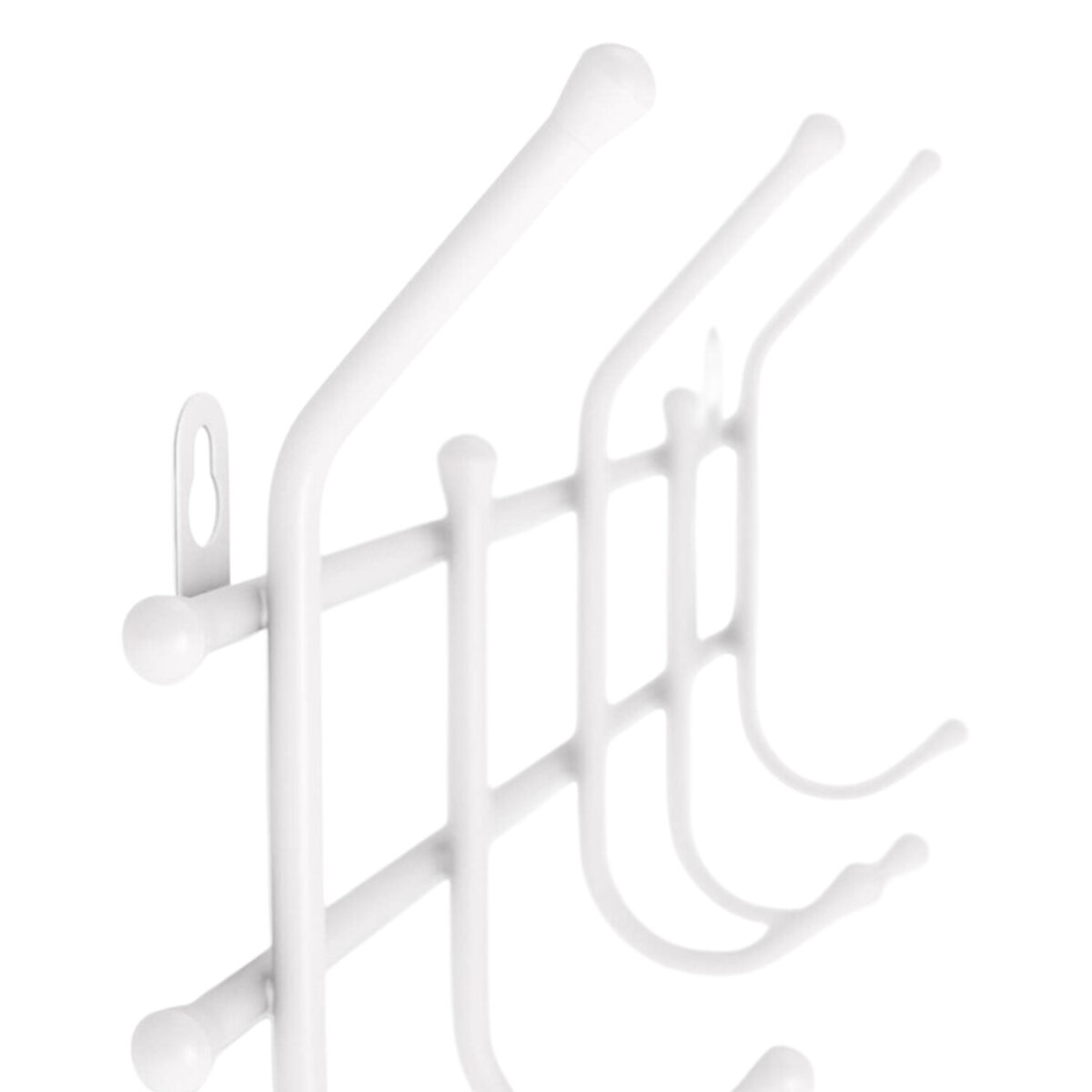 Вешалка настенная "Стандарт 2/5", 220х475х95 мм, 5 крючков, металл, белая — изображение 2