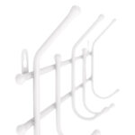 Вешалка настенная "Стандарт 2/5", 220х475х95 мм, 5 крючков, металл, белая — изображение 2