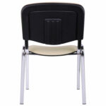 Стул для персонала и посетителей "ИЗО", хромированный каркас, кожзаменитель бежевый Z-21 — изображение 5