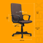 Кресло офисное BRABIX "Focus EX-518", ткань, коричневое, 531577 — изображение 17