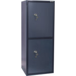 Сейф BRABIX "КМ-1200Т/2", 1200х475х400 мм, 76 кг, 2 отделения, ключевой замок, трейзер, крепление к стене, 291170 — изображение 2