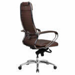 Кресло офисное МЕТТА "SAMURAI" KL-1, экокожа, темно-коричневое — изображение 6