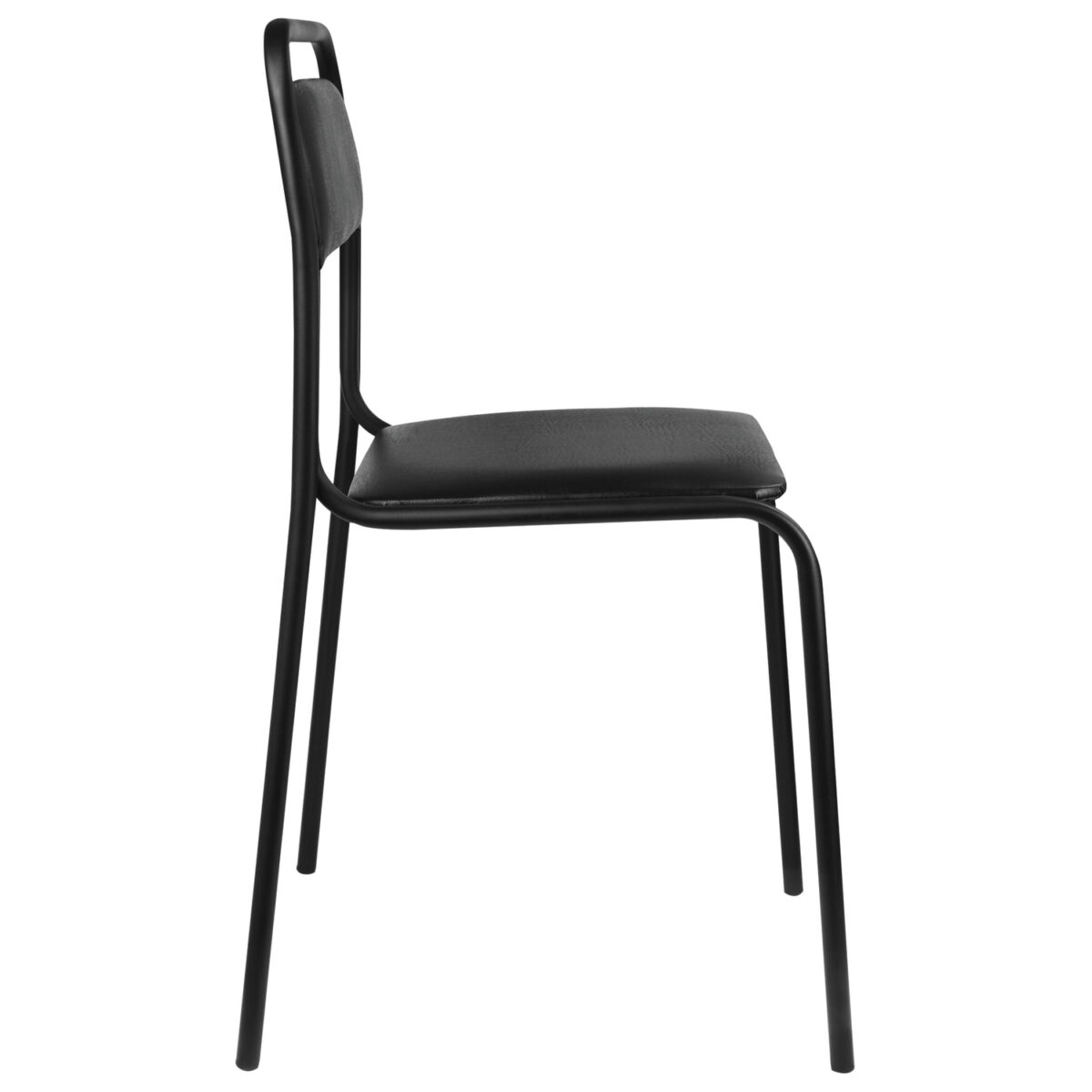 Стул для посетителей "Аскона", черный каркас, кожзаменитель черный, СМ 7/7-02 К-01 — изображение 3