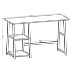 Стол на металлокаркасе BRABIX "LOFT CD-006", 1200х500х730 мм, 2 полки, цвет дуб натуральный, 641226 — изображение 4