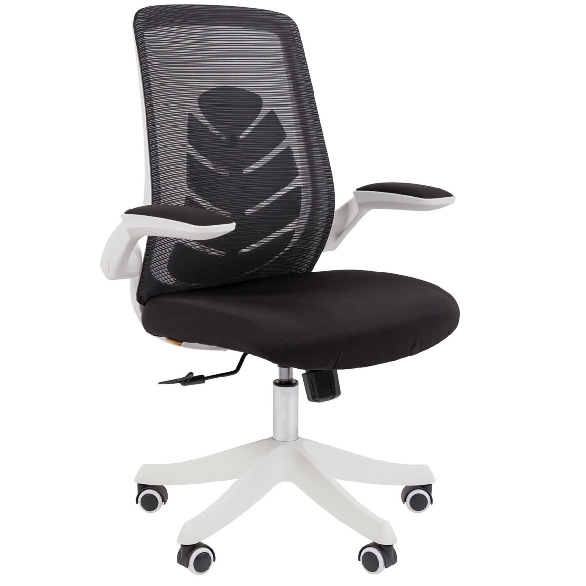 08f897ffb490cf59a511aa6190d9756d_xl Кресло Chairman CH 565, откидные подлокотники, синхромеханизм, пластик белый, сетка/ткань, черное, 7146048 — изображение 1