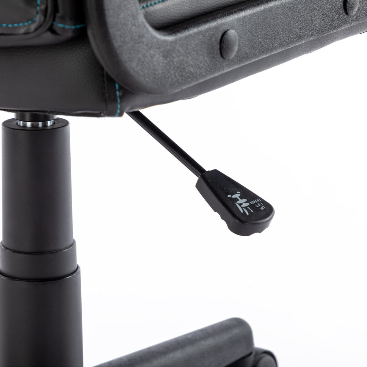 Кресло компьютерное BRABIX "Stripe GM-202", экокожа, черное/голубое, 532509 — изображение 12