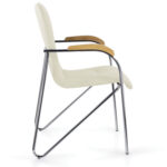 Кресло BRABIX "Samba CF-105 BOX-2", хром каркас, накладки "бук", кожзам бежевый, разобрано, 532762 — изображение 4