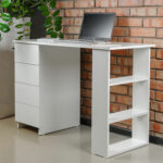 Стол письменный/компьютерный BRABIX "Scandi CD-016", 1100х500х750 мм, 4 ящика, белый, 641891, ЦБ013707-1 — изображение 4