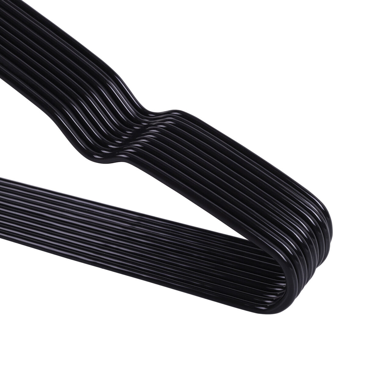 Вешалки-плечики для одежды, размер 48-50, металл, антискользящие, КОМПЛЕКТ 10 шт., черные, BRABIX PREMIUM, 608467 — изображение 6