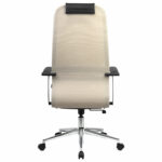 Кресло офисное BRABIX PREMIUM "Ultimate EX-801" хром, плотная двойная сетка Х2, черное/бежевое, 532919 — изображение 5