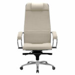 Кресло офисное МЕТТА "SAMURAI" KL-1, экокожа, бежевое — изображение 4