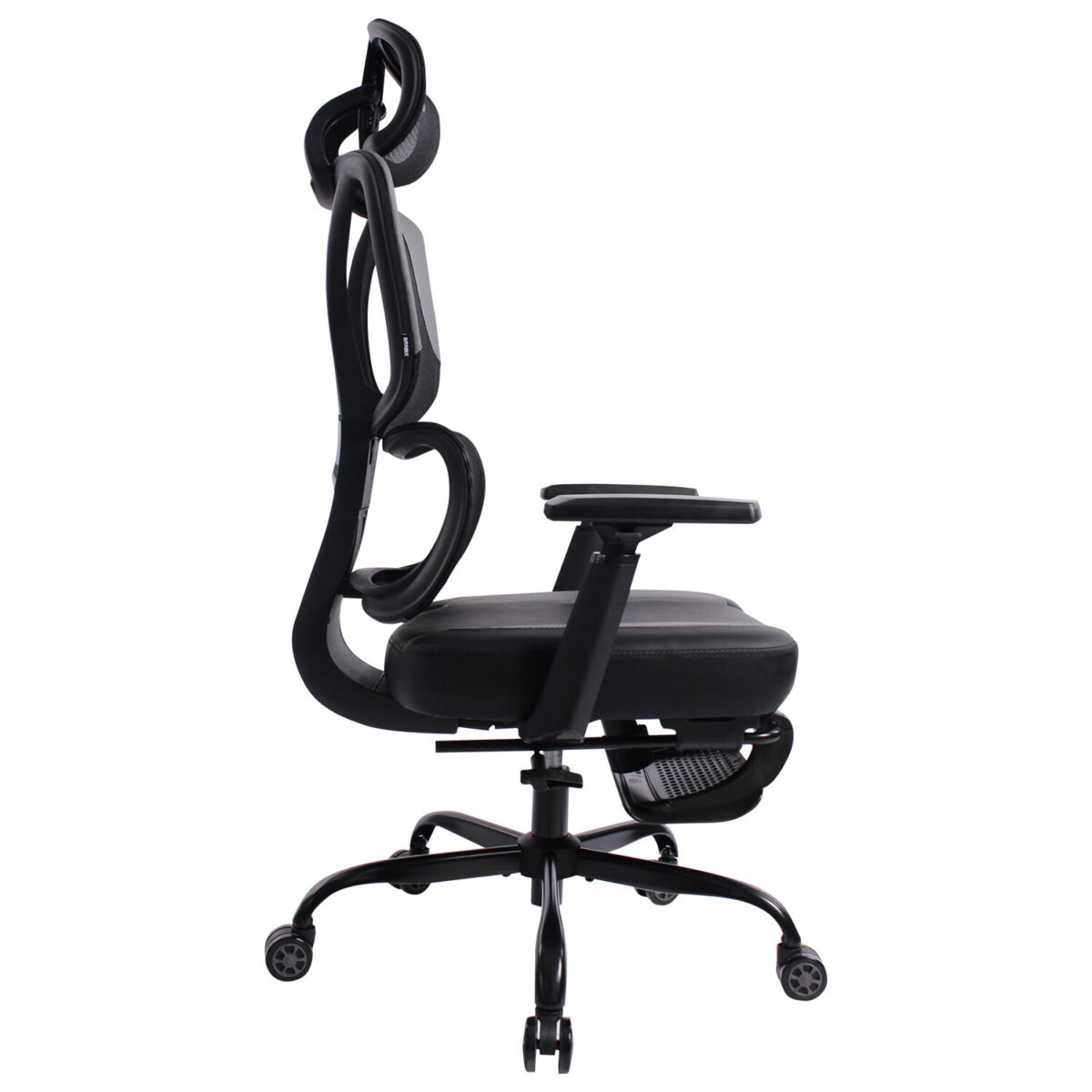 Кресло BRABIX PREMIUM "Venom GM-530", подножка, синхромеханизм, экокожа/сетка, черное/серое, 532951 — изображение 4