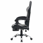 Кресло компьютерное CROMEX (КРОМЕКС) "Wave GM-145", вибромассаж, подножка, подушки, экокожа, черное/серое, 532956 — изображение 6