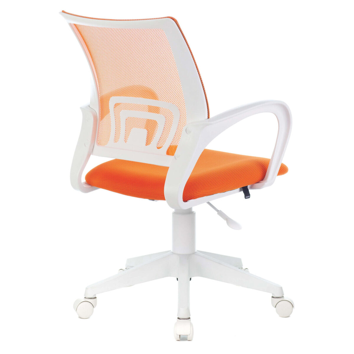 Кресло BRABIX "Fly MG-396W", с подлокотниками, пластик белый, сетка, оранжевое, 532401, MG-396W_532401 — изображение 5