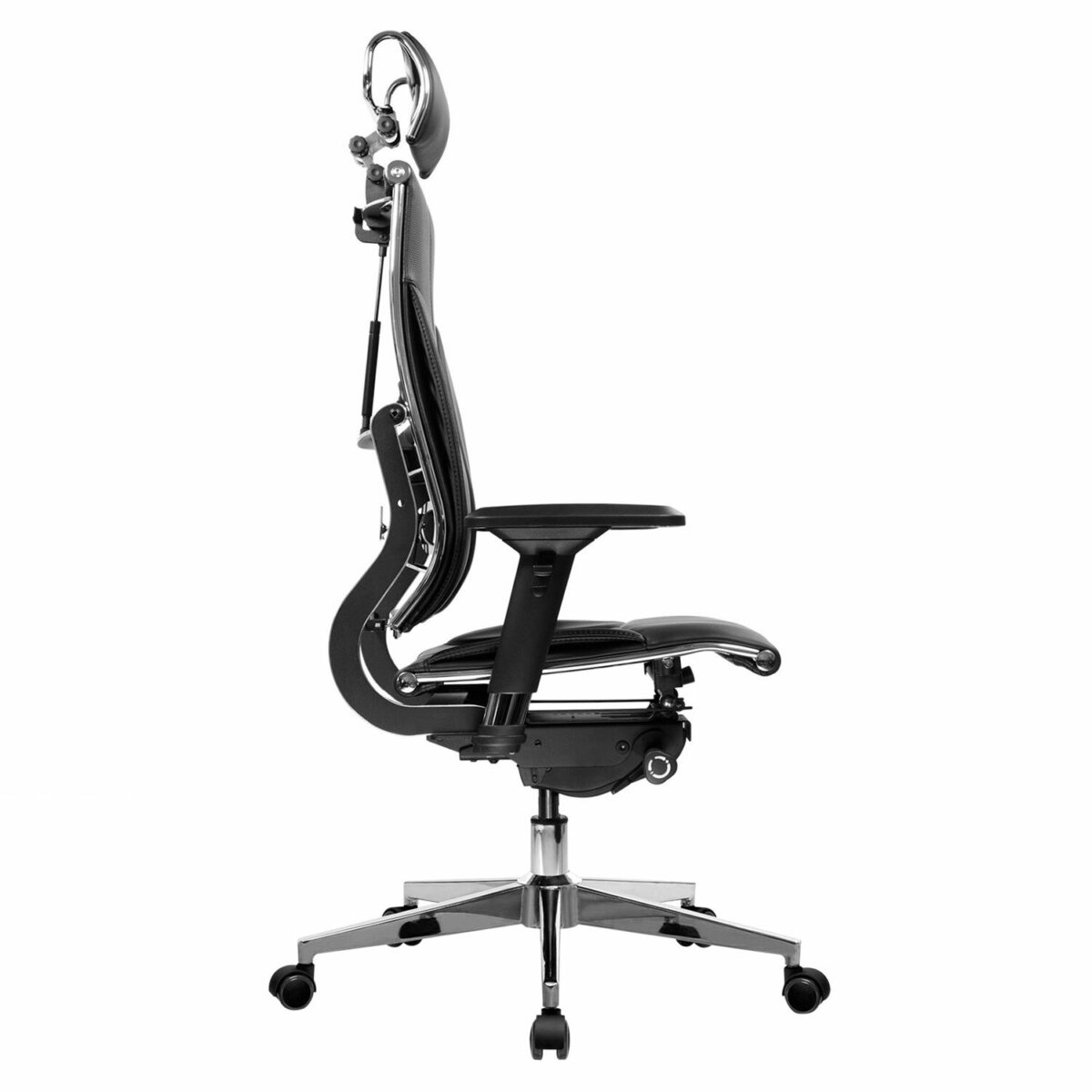 Кресло МЕТТА "Move" B2-10D, 2D-спинка, 3D-подголовник, 4D-подлокотники, экокожа, черное — изображение 4