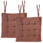 Подушка на стул "ВЕЛЬВЕТ" 38х38 см, полиэстер, коричневая, PRIMILA (ПРИМИЛА) CLASSIC, 700506 — изображение 7