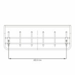 Вешалка настенная с полкой "ВСП7", 265х725х220 мм, 6 крючков, металл, черная, ВСП 7 Ч — изображение 4