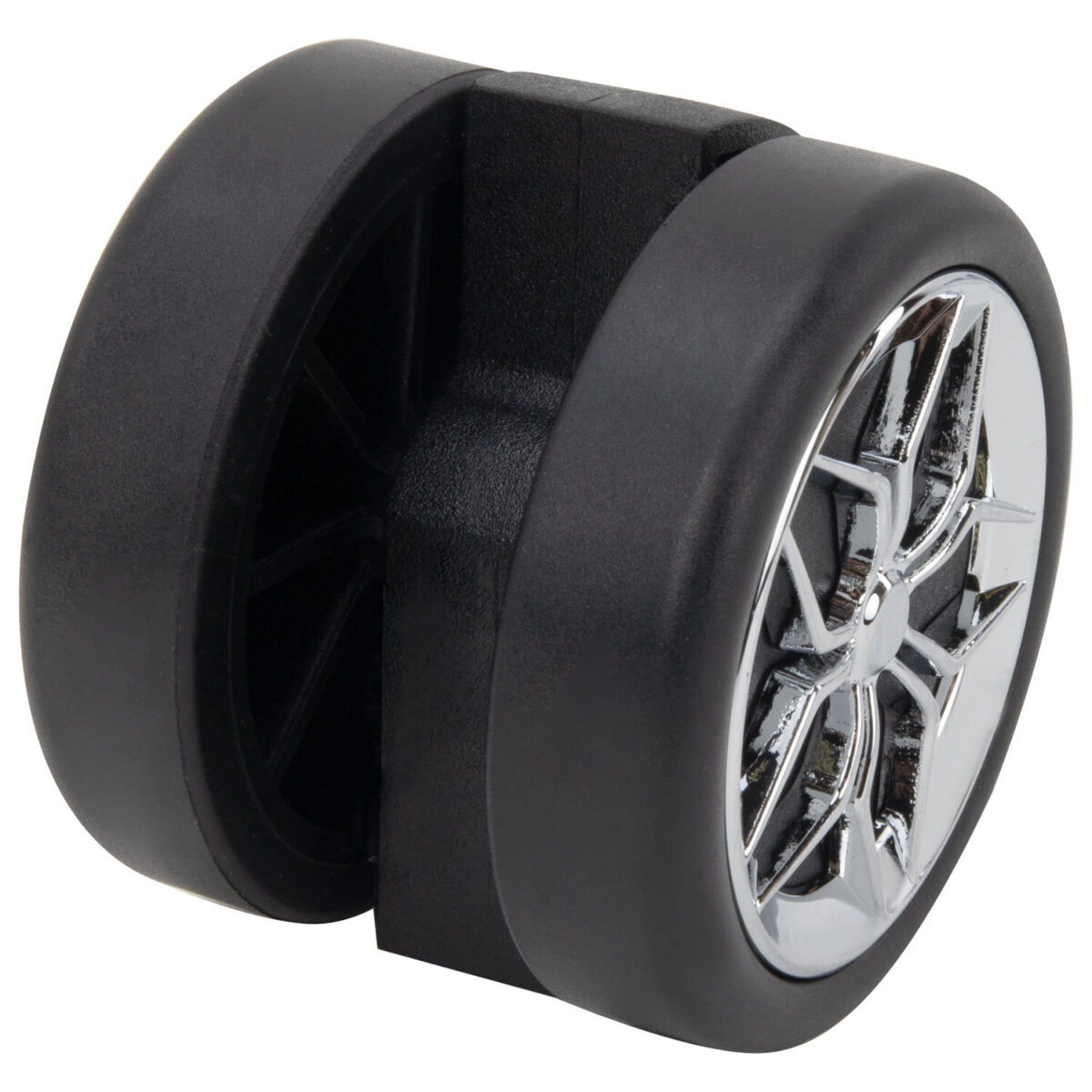 Колеса (ролики) BRABIX для кресла, прорезиненные, ХРОМ, d 60 мм, КОМПЛЕКТ 5 шт., шток d 11 мм, черные, короб, 533088 — изображение 5