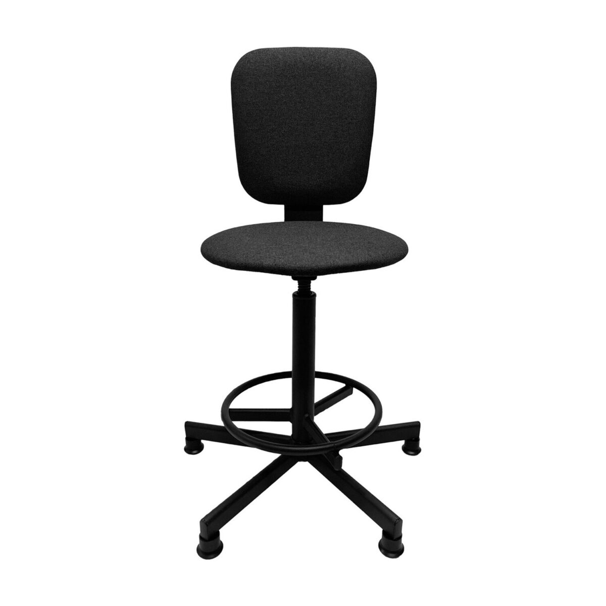 Стул кресло кассира, ресепшн РС37, на винте, без подлокотников, ткань, темно-серый — изображение 3