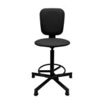 Стул кресло кассира, ресепшн РС37, на винте, без подлокотников, ткань, темно-серый — изображение 3