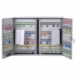 Шкафчик (Ключница) на 300 ключей BRAUBERG, 730х550х140 мм, с замком, +300 брелоков, серый, 290341 — изображение 2