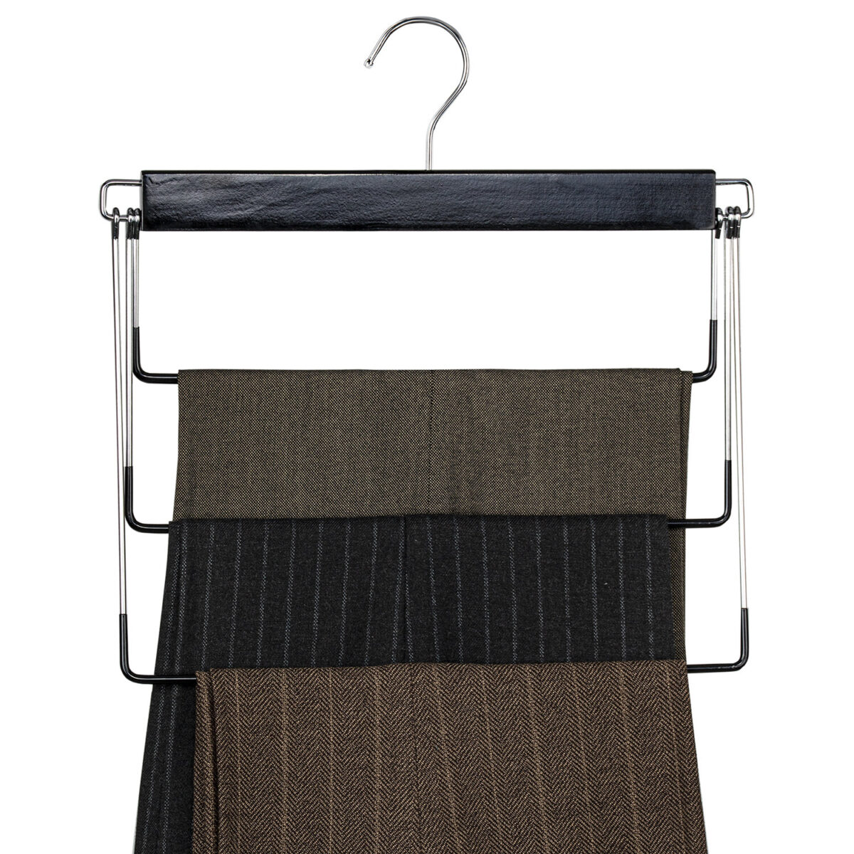 Вешалка-плечики качели 3 секции, металлическая, для юбок и брюк, ПВХ-покрытие, BRABIX, 607473 — изображение 4