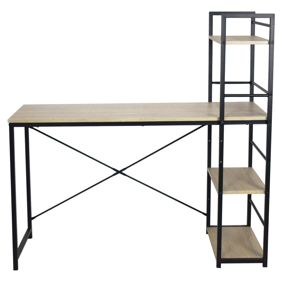 Стол на металлокаркасе BRABIX "LOFT CD-005",1200х520х1200 мм, 3 полки, цвет дуб натуральный, 641223 — изображение 3