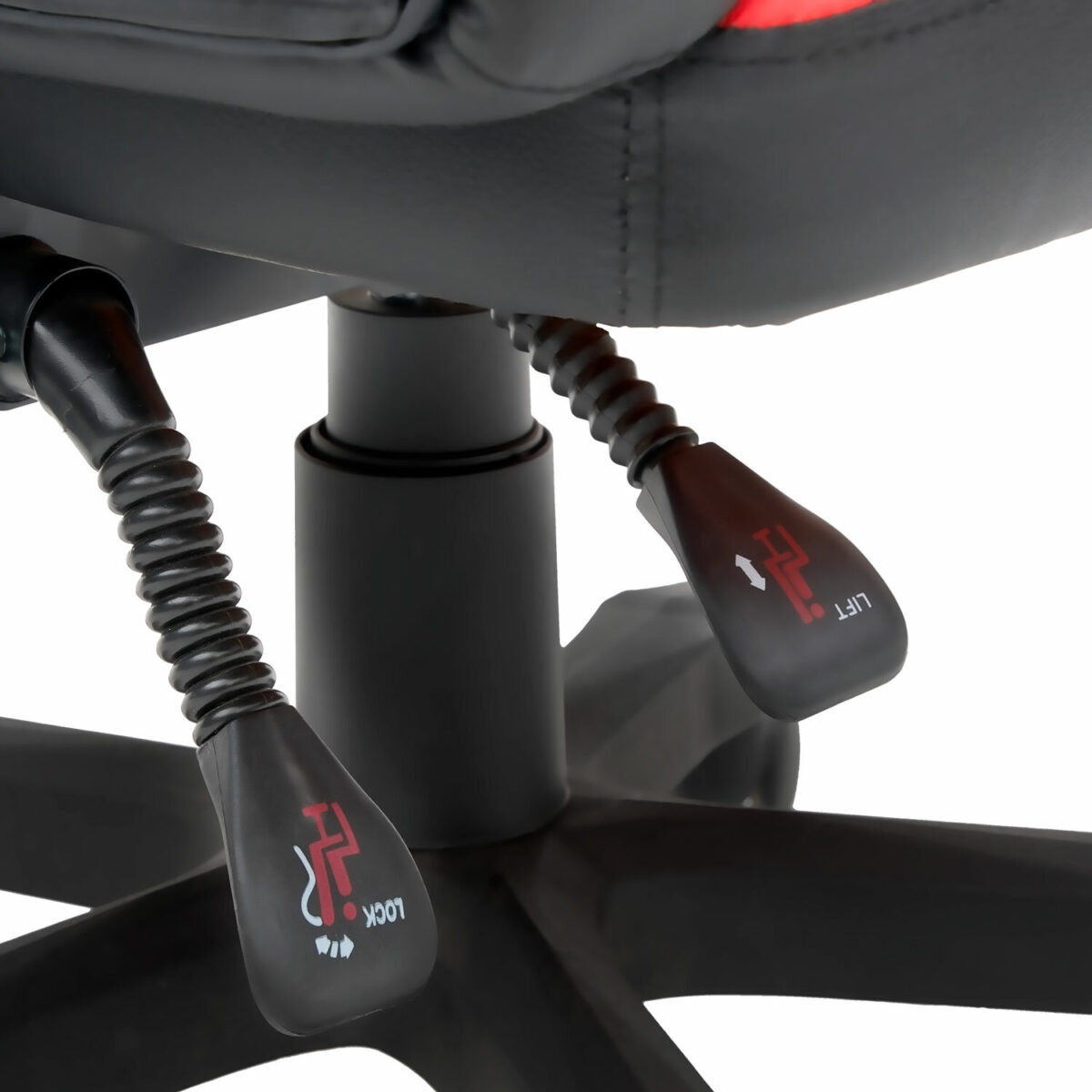 Кресло компьютерное CROMEX (КРОМЕКС) "Start GM-105", две подушки, экокожа, черное/красное, 532957 — изображение 17