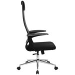 Кресло BRABIX PREMIUM "Ultimate EX-801" хром, плотная двойная сетка Х2, черное, 532917 — изображение 3