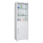 Шкаф медицинский 1-створчатый HILFE "МД 1 1760/SG" 1850х600х400 мм, стекло, белый, S26199204509 — изображение 5