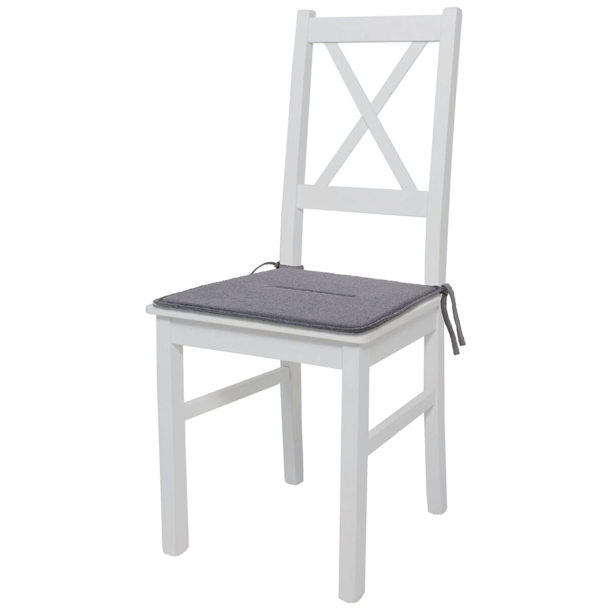 Подушка на стул плоская "РОГОЖКА" 37x37 см, полиэстер, серая PRIMILA (ПРИМИЛА) STANDARD, 700508 — изображение 3