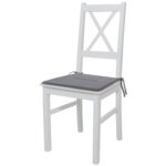 Подушка на стул плоская "РОГОЖКА" 37x37 см, полиэстер, серая PRIMILA (ПРИМИЛА) STANDARD, 700508 — изображение 3