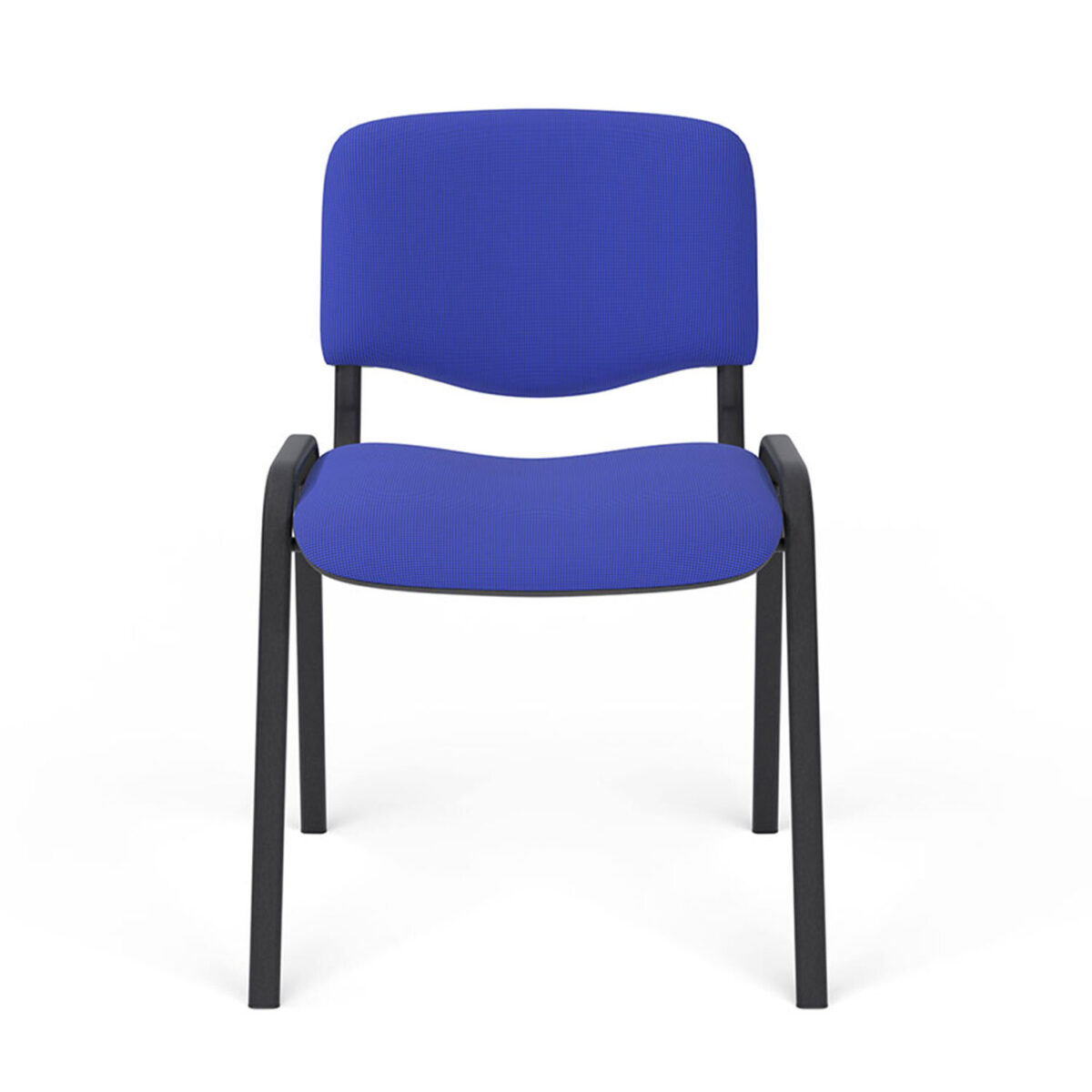 Стул для персонала и посетителей "ИЗО", черный каркас, ткань черно-синяя, В-12/С-14 — изображение 3