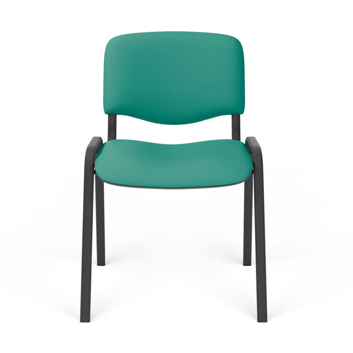 Стул для персонала и посетителей "ИЗО", черный каркас, ткань зеленая, В-27/С-34 — изображение 3