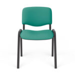 Стул для персонала и посетителей "ИЗО", черный каркас, ткань зеленая, В-27/С-34 — изображение 3